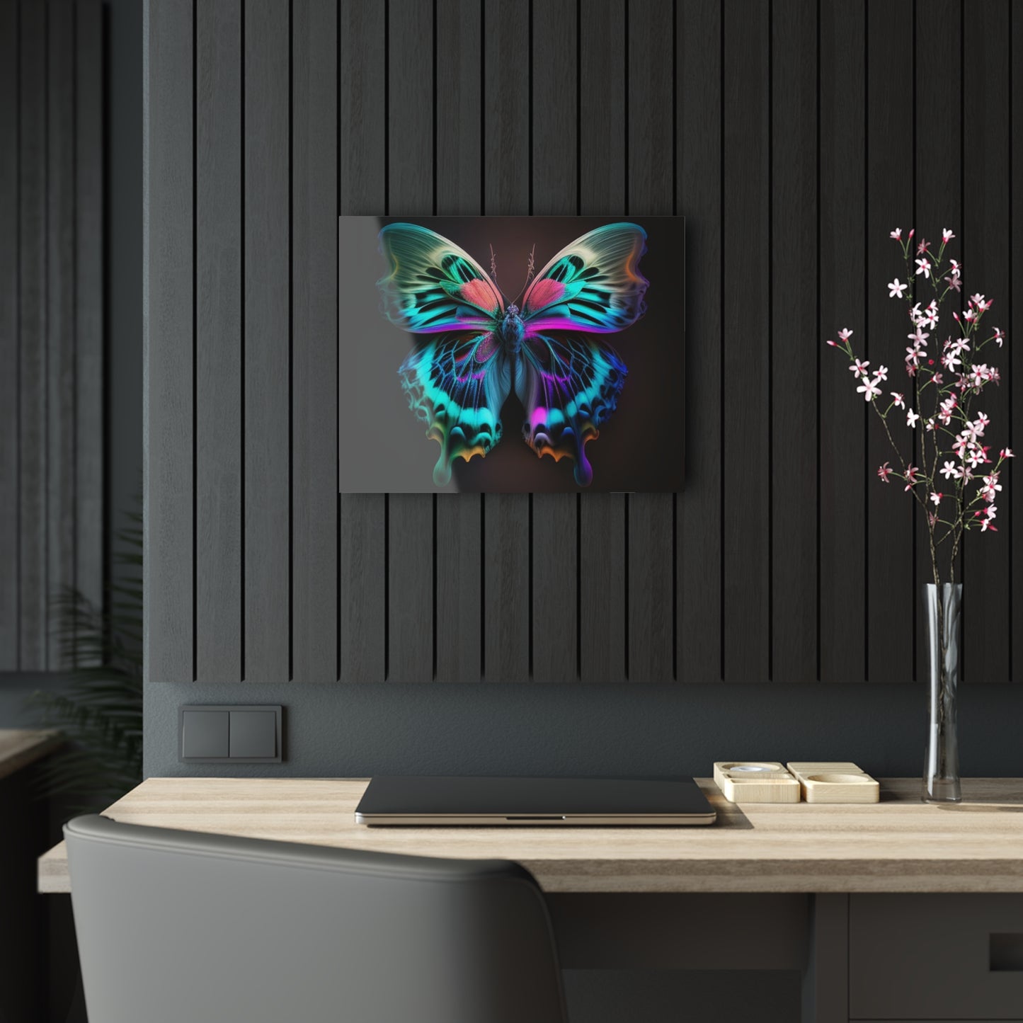 Acrylic Prints Neon Butterfly Fusion 1