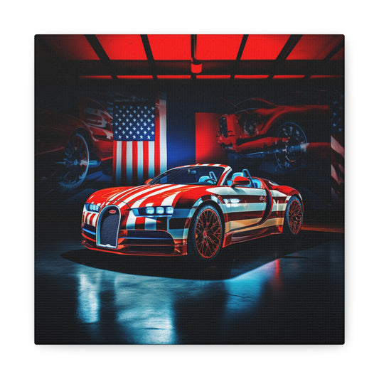 Canvas Gallery Wraps Macro Bugatti American Flag 2