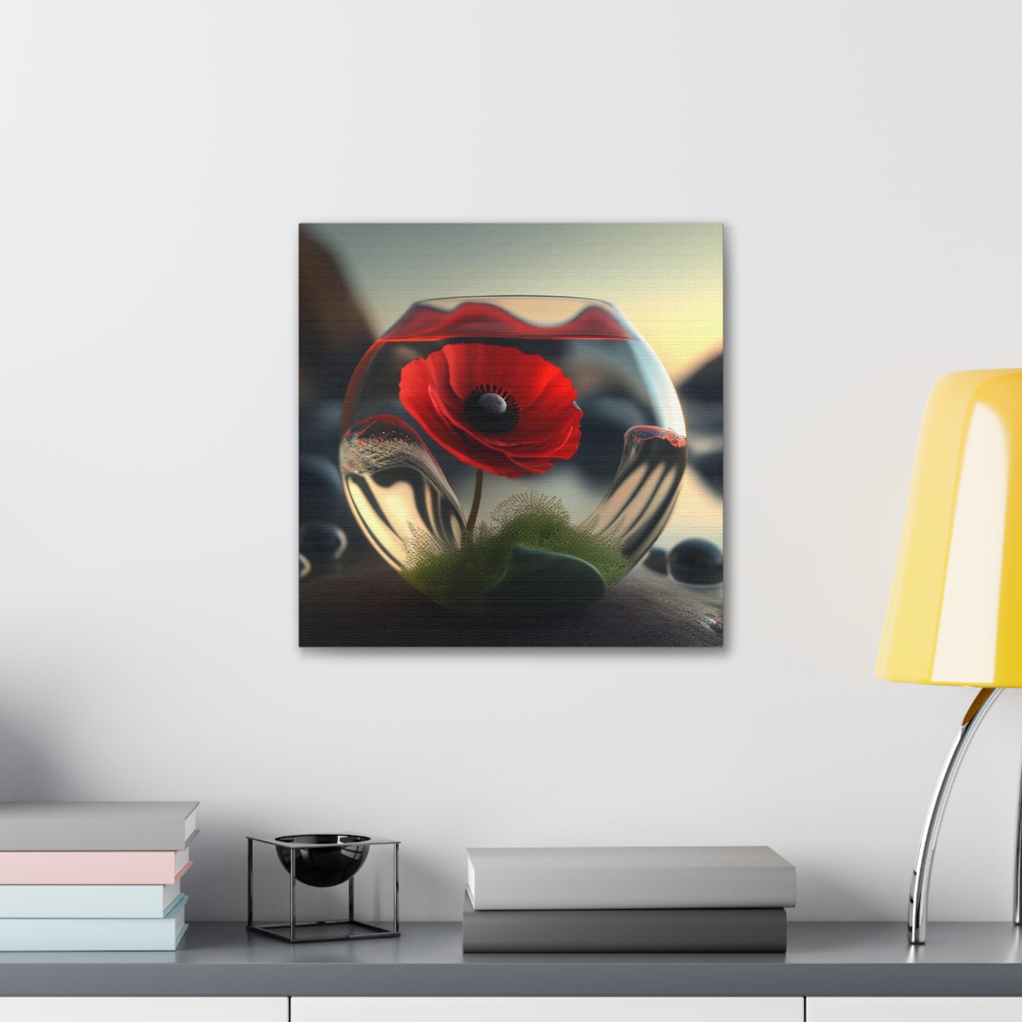 Canvas Gallery Wraps Red Anemone in a Vase 3