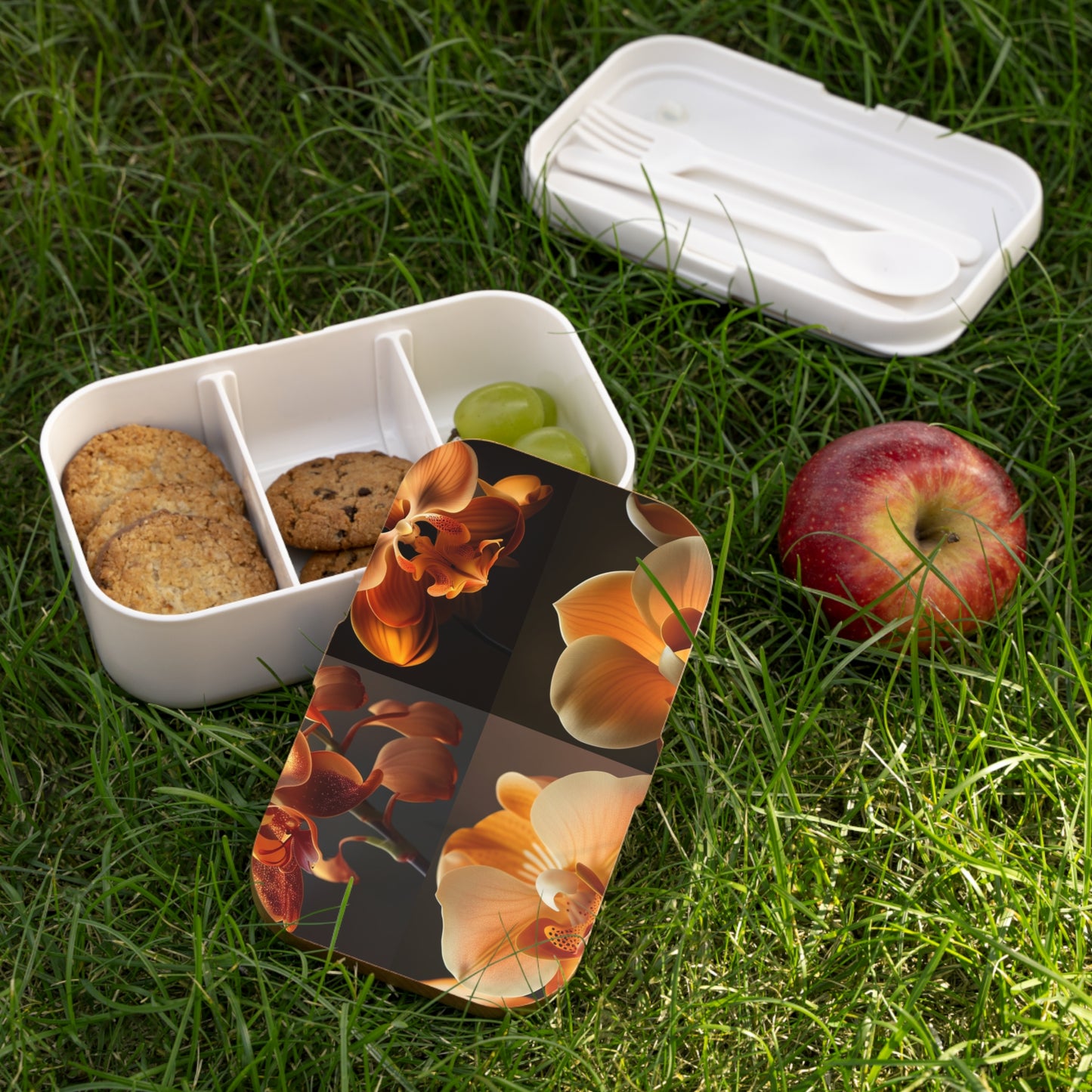 Bento Lunch Box Orange Orchid 5