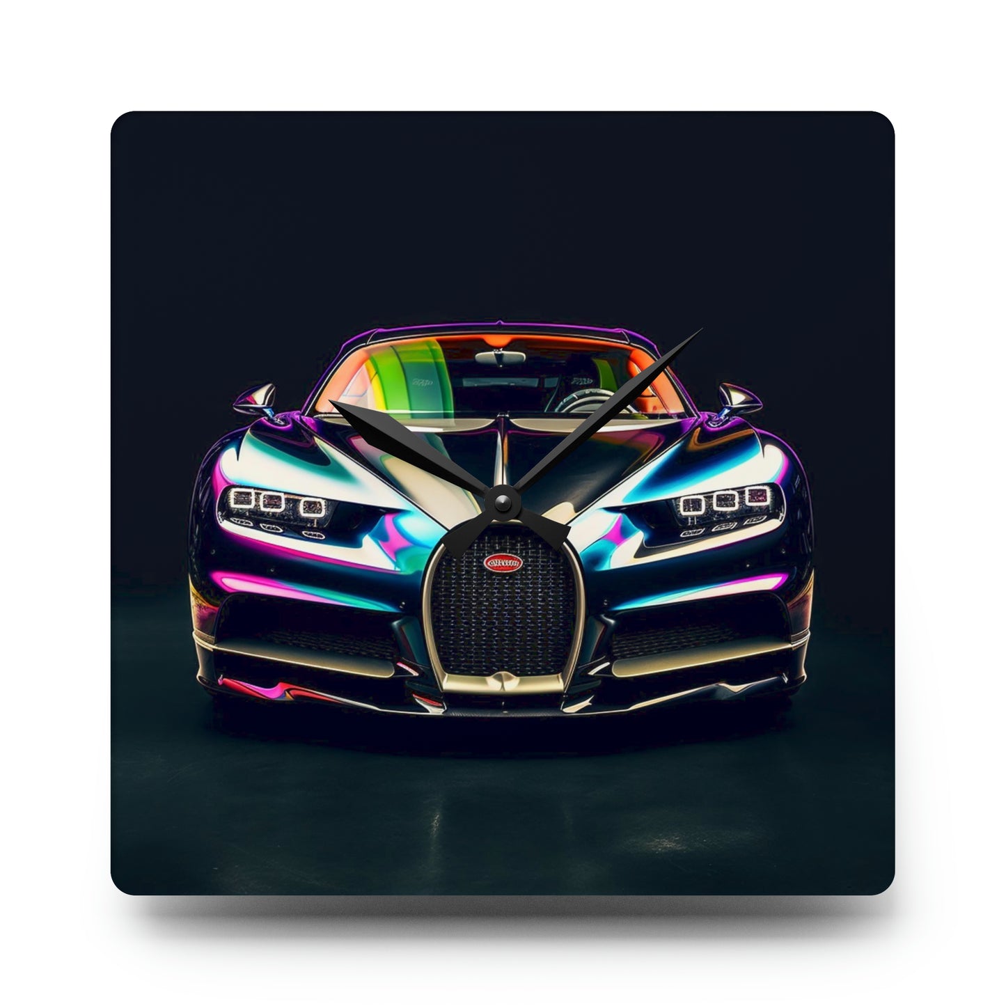 Acrylic Wall Clock Hyper Bugatti Chiron 4