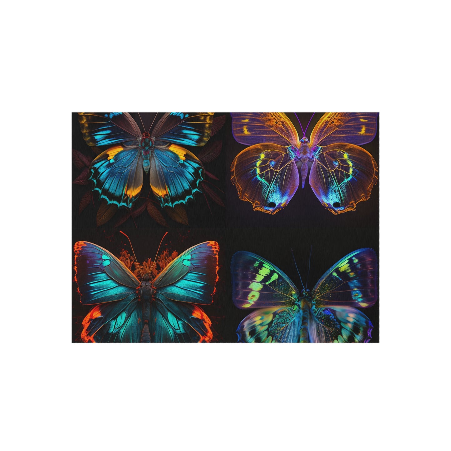 Outdoor Rug  Neon Butterfly Flair 5
