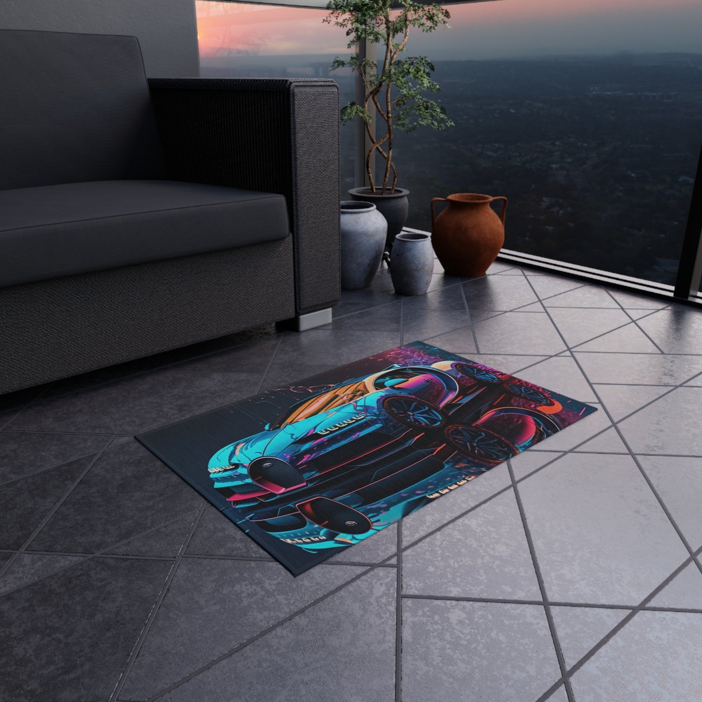 Outdoor Rug  Bugatti Neon Chiron 4