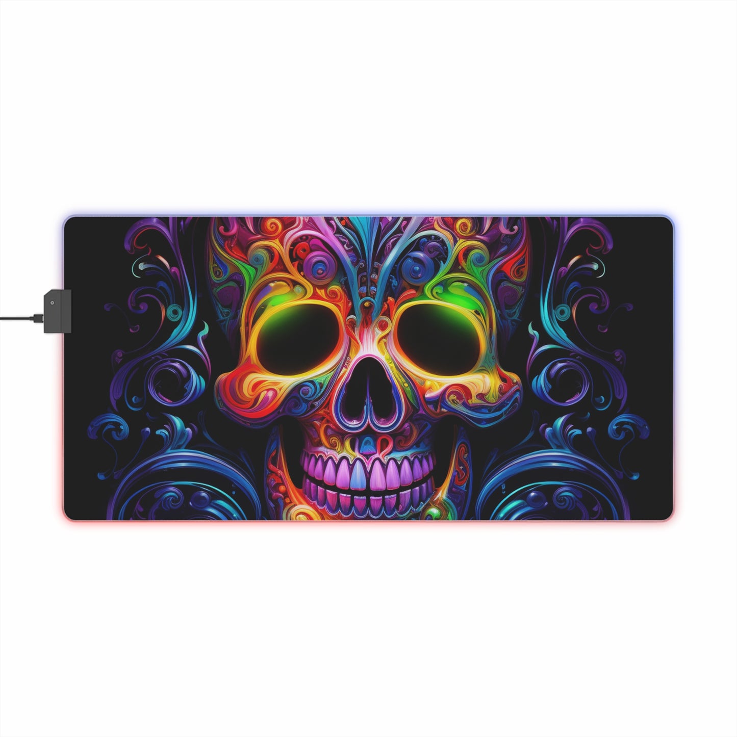 LED Gaming Mouse Pad Macro Skull Color 2