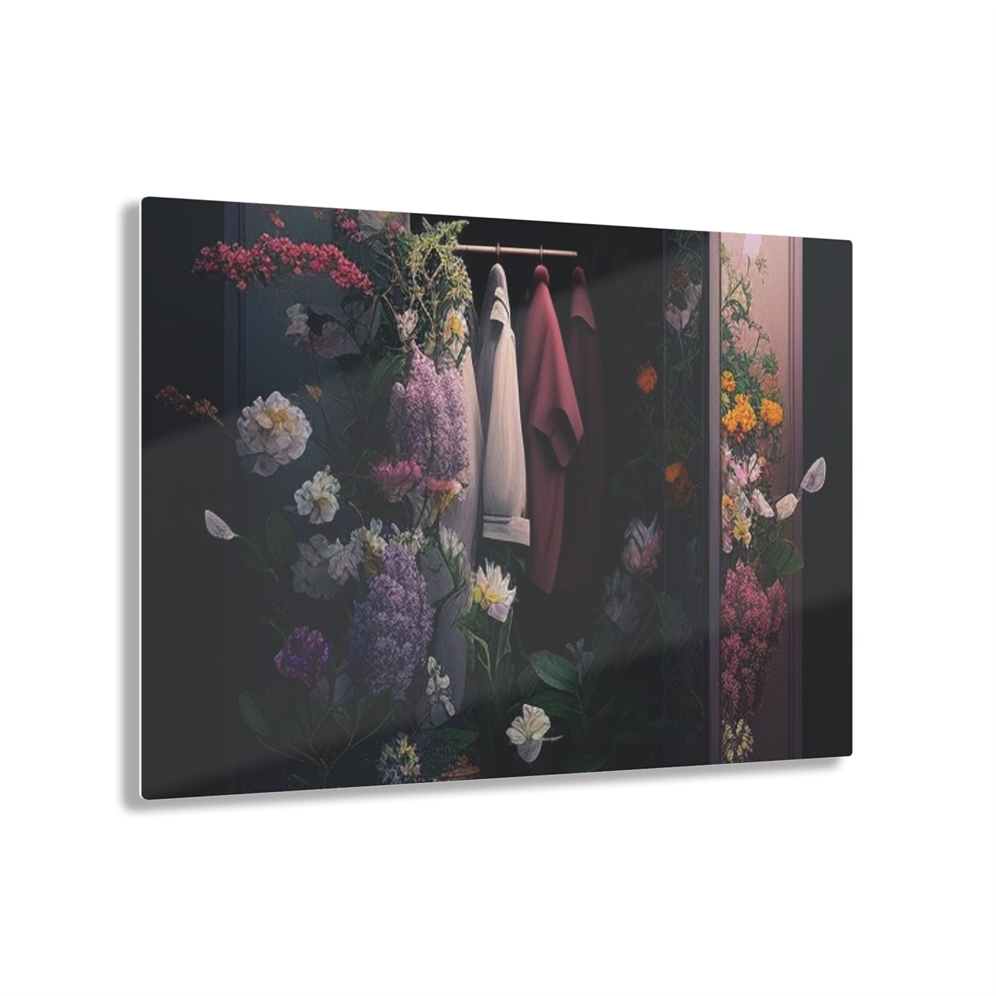 Acrylic Prints A Wardrobe Surrounded by Flowers 2
