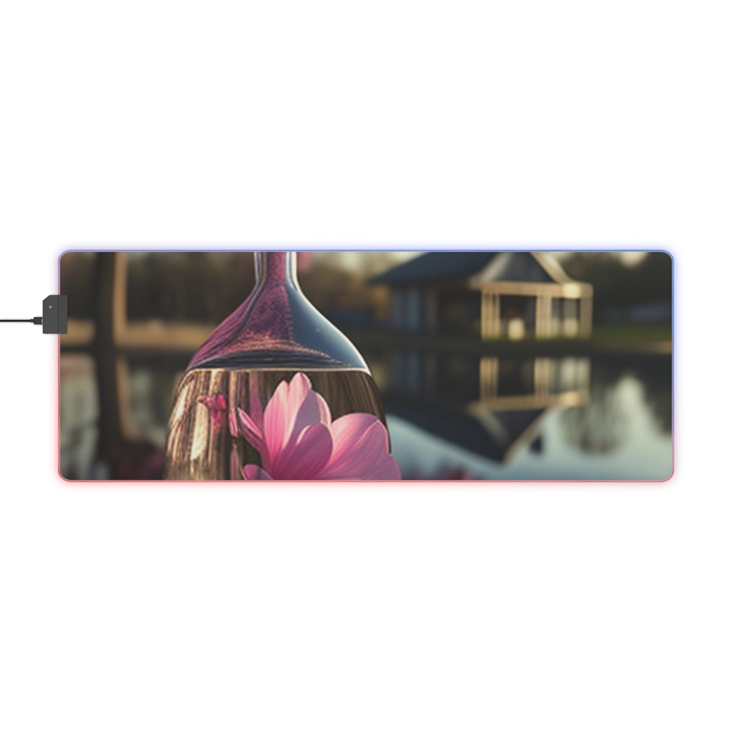 LED Gaming Mouse Pad Magnolia in a Glass vase 2