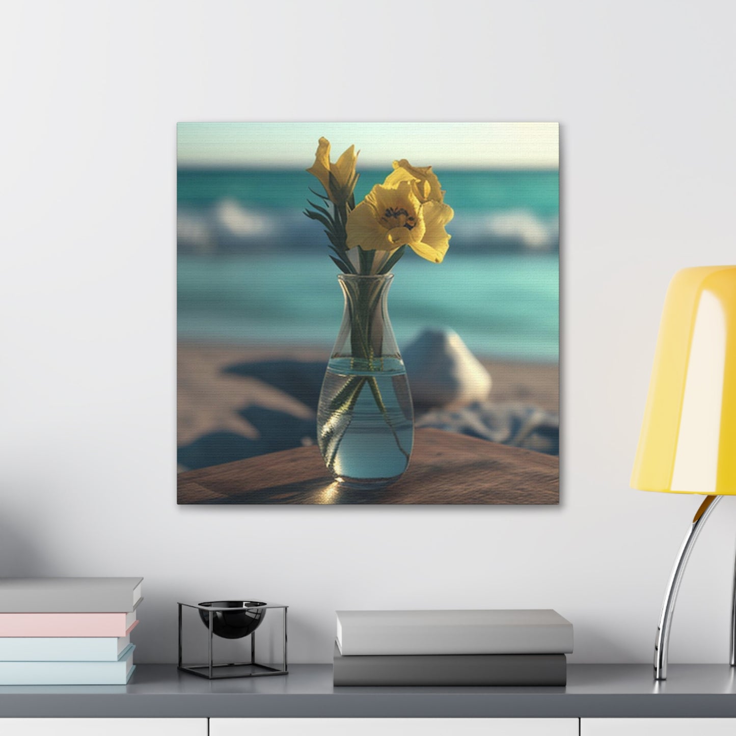 Canvas Gallery Wraps Yellow Gladiolus glass 4