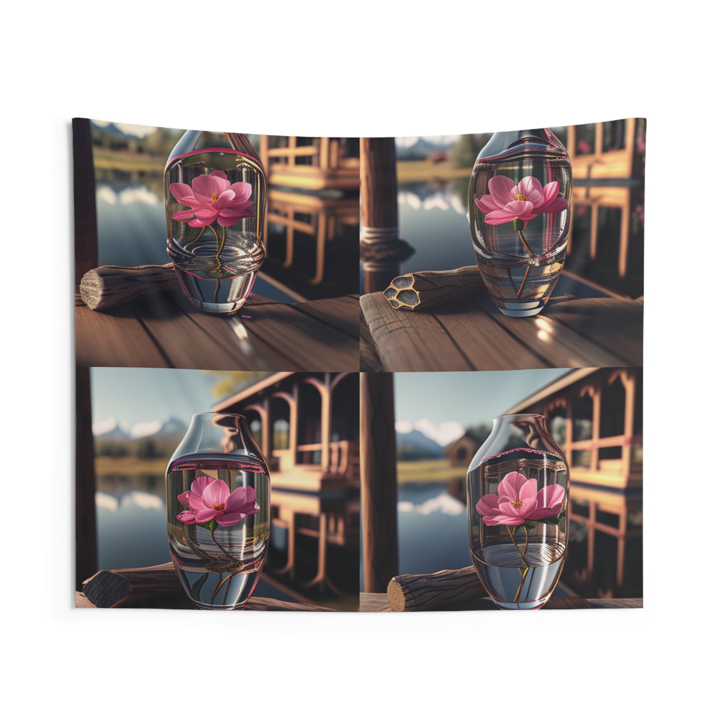 Indoor Wall Tapestries Pink Magnolia 5