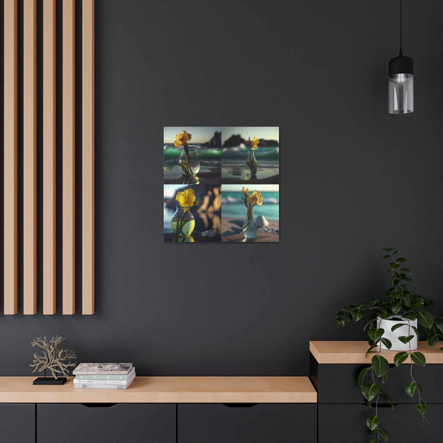 Canvas Gallery Wraps Yellow Gladiolus glass 5