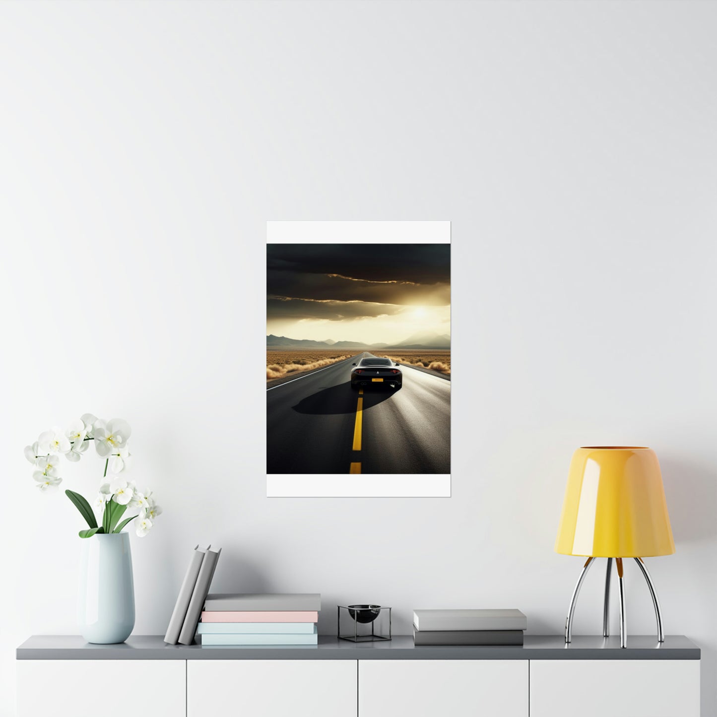 Premium Matte Vertical Posters Ferrari Road 1