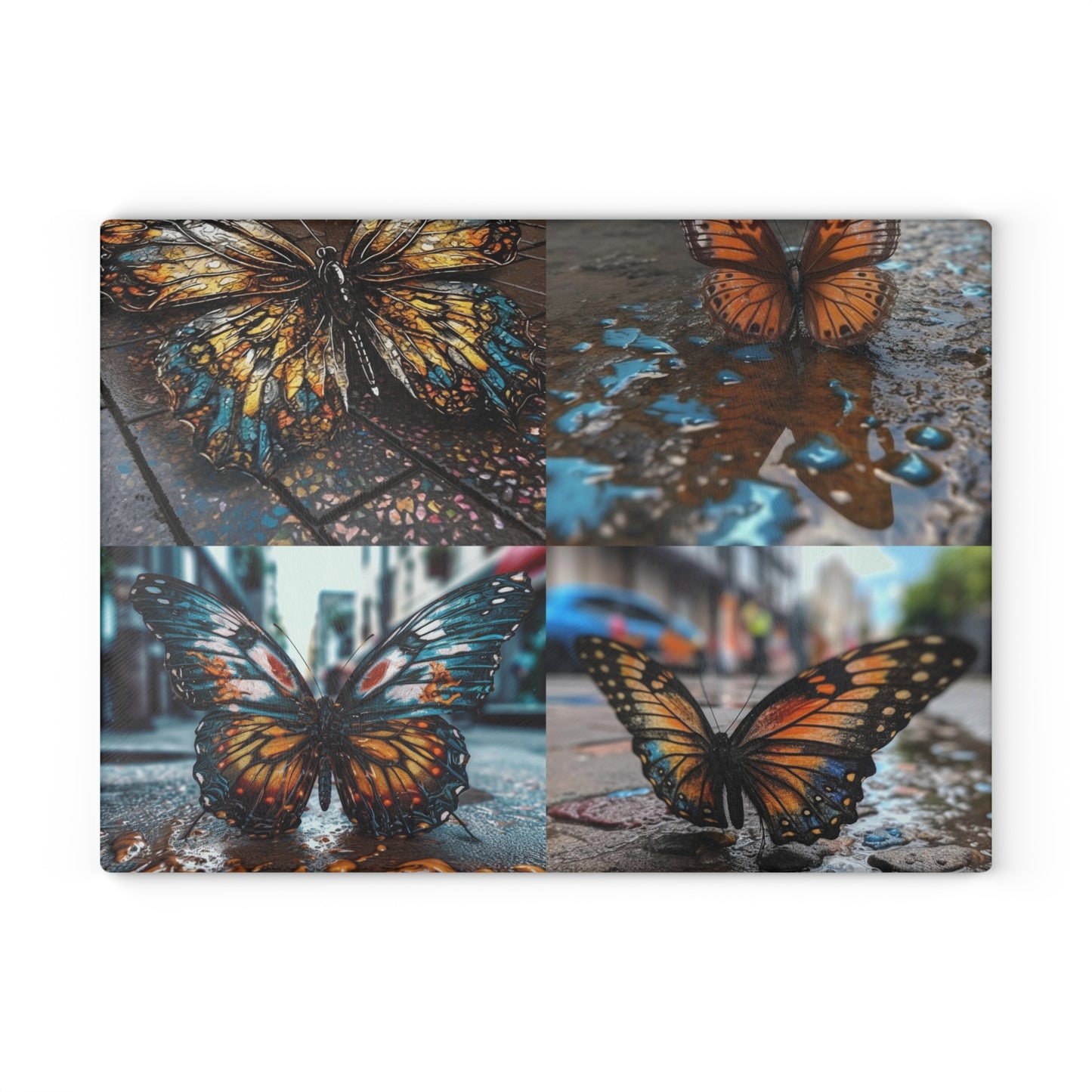 Glass Cutting Board Water Butterfly Street 5