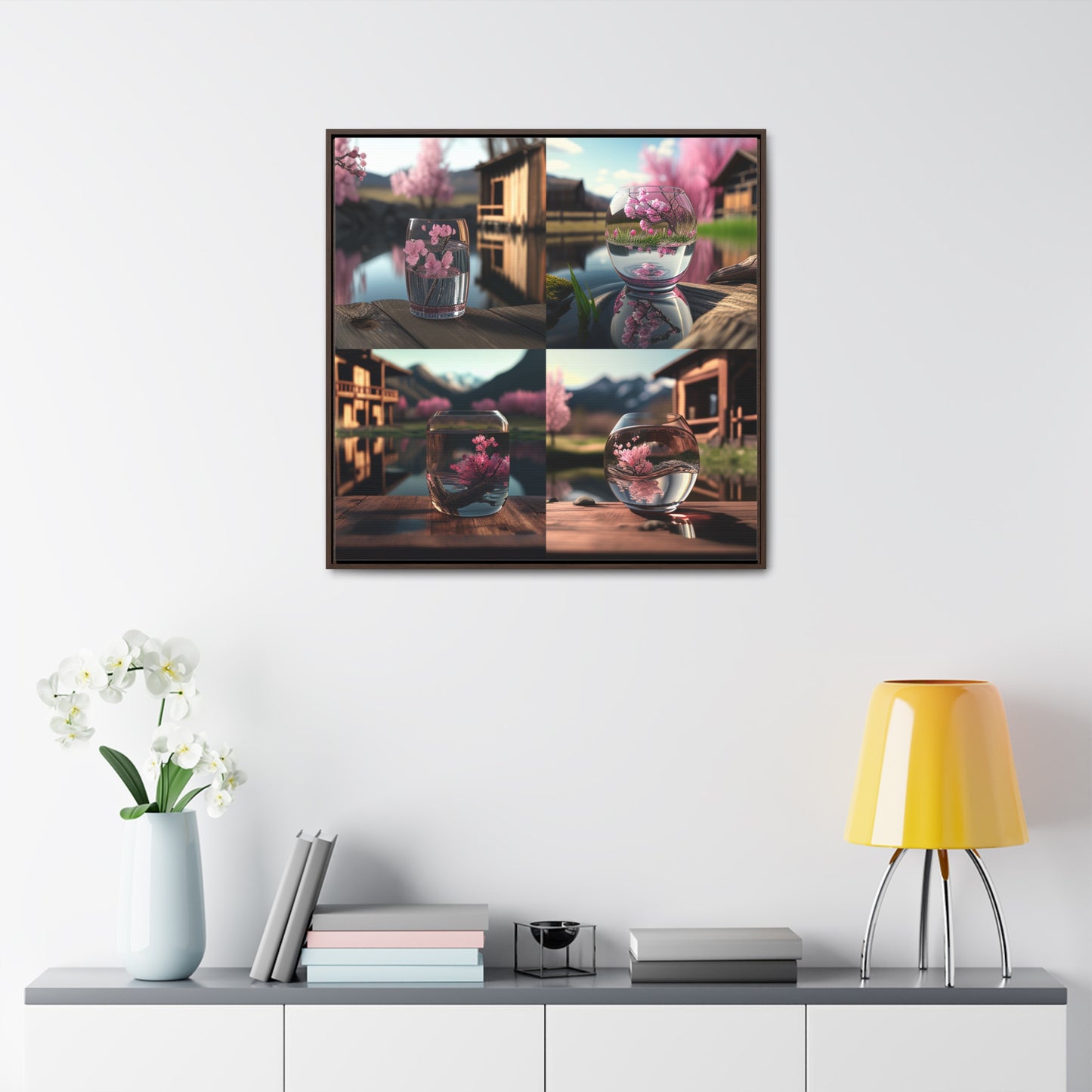 Gallery Canvas Wraps, Square Frame Cherry Blossom 5