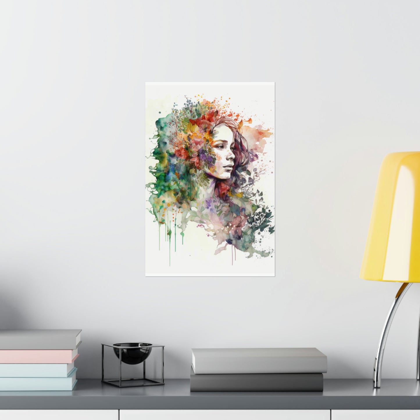 Premium Matte Vertical Posters Mother Nature Bright Spring Colors Realistic Watercolor 3