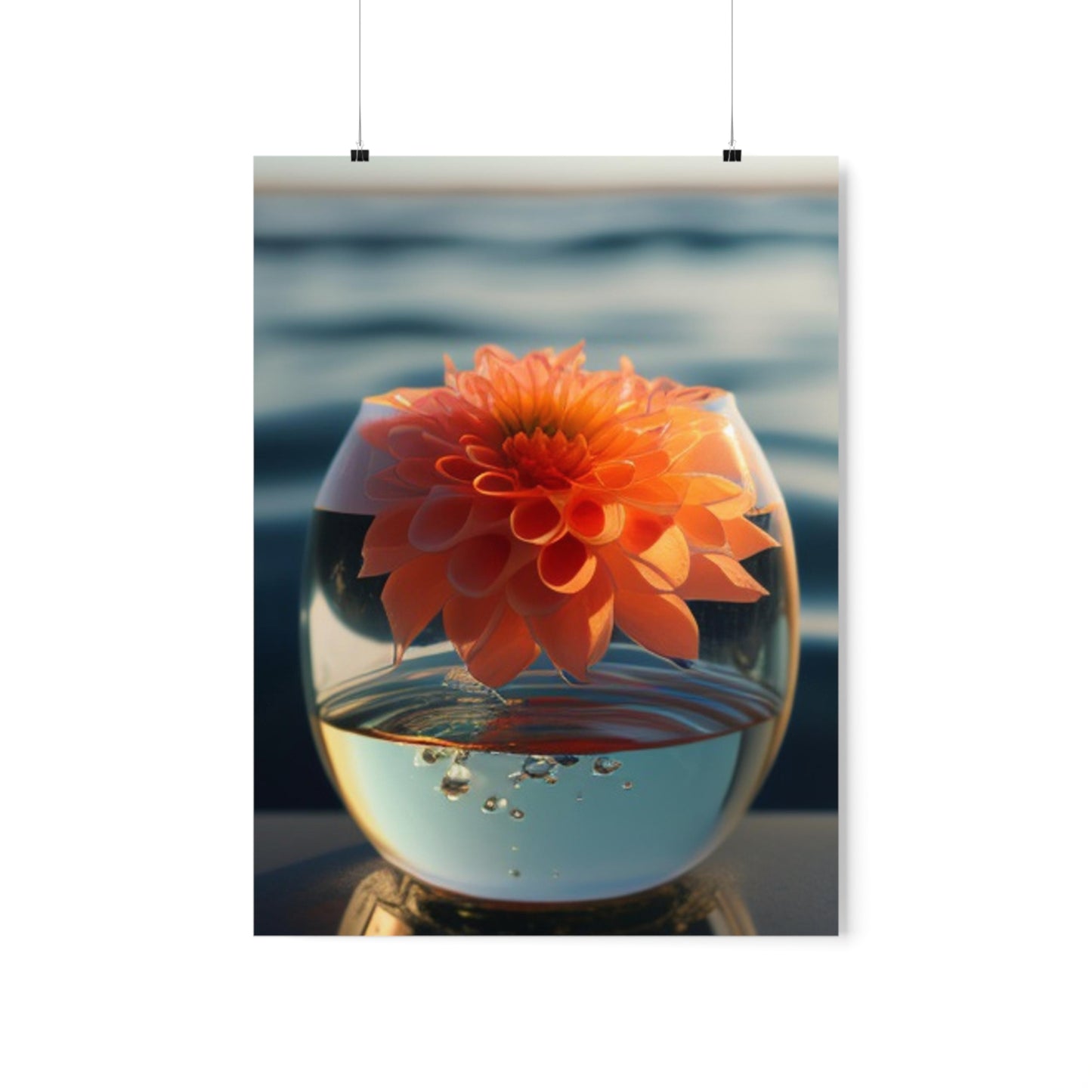 Premium Matte Vertical Posters Dahlia Orange 2