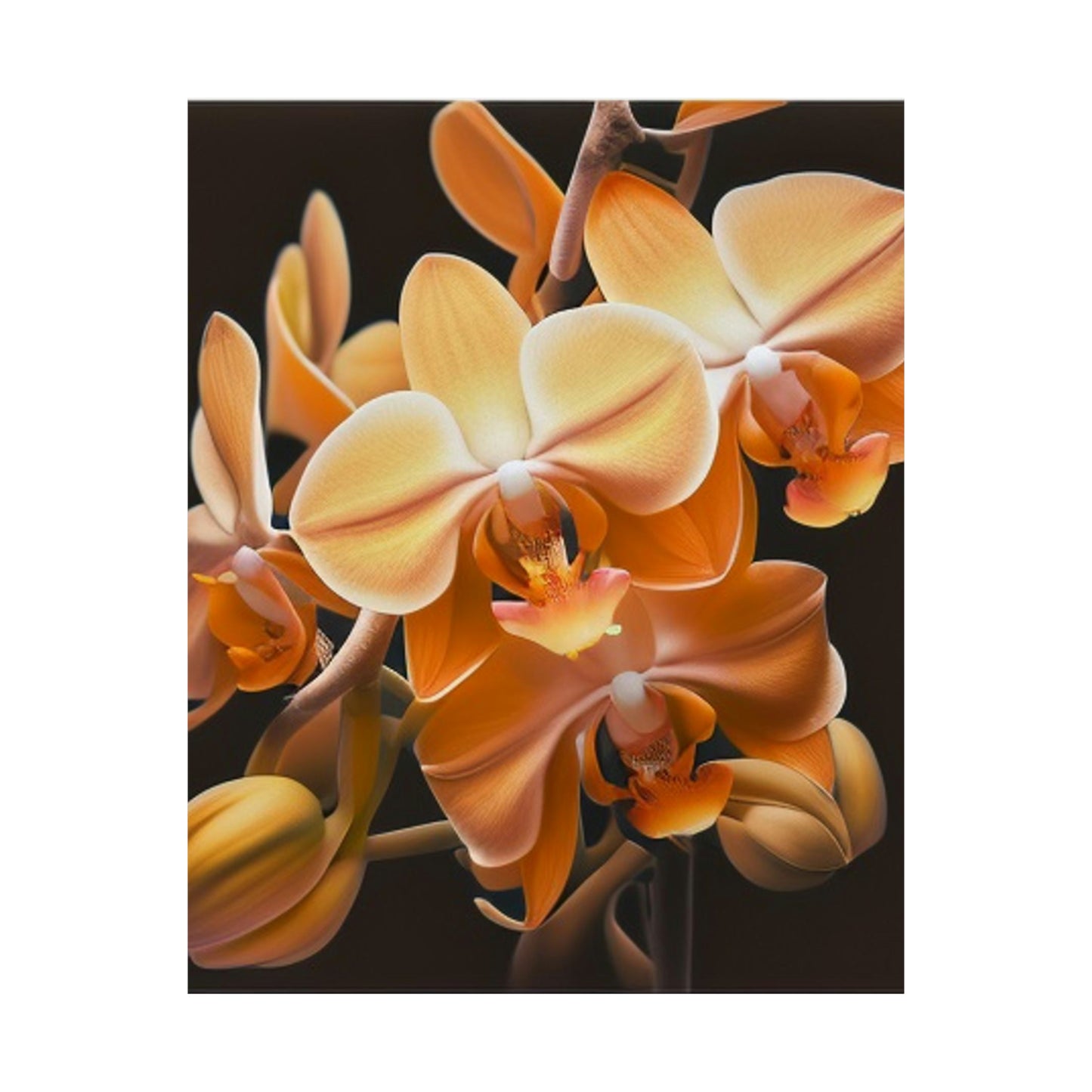 Premium Matte Vertical Posters orchid pedals 1