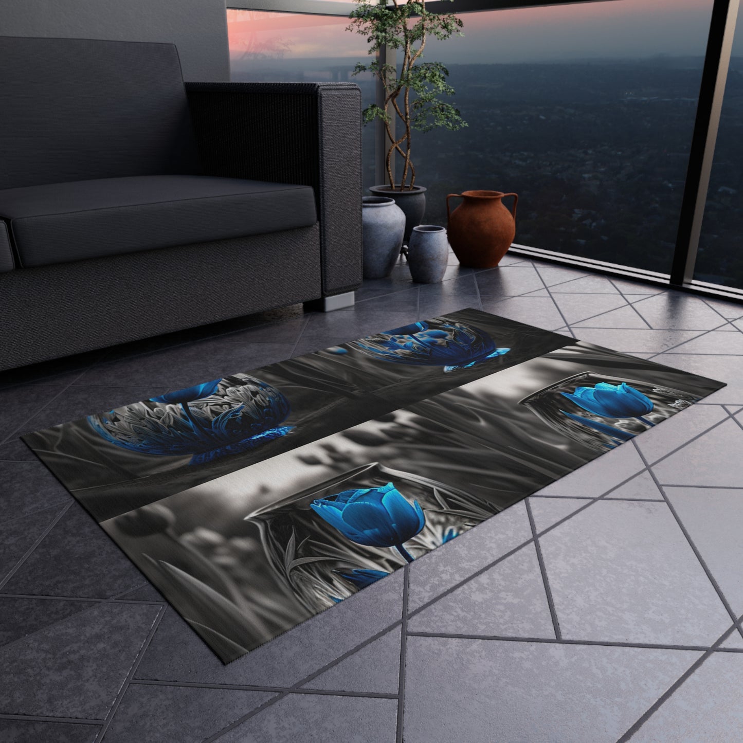 Outdoor Rug  Tulip Blue 5