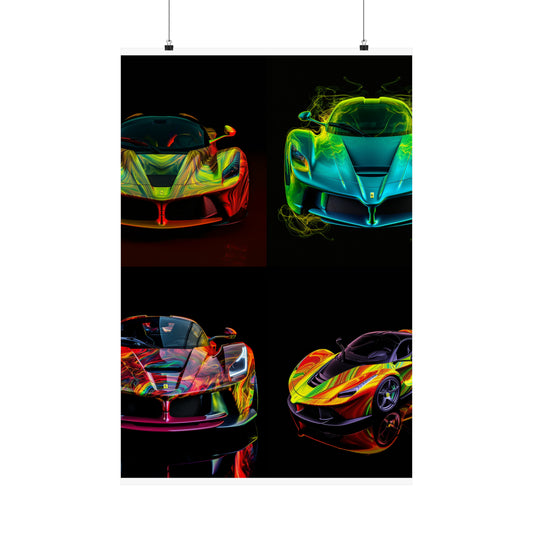 Premium Matte Vertical Posters Ferrari Neon 5