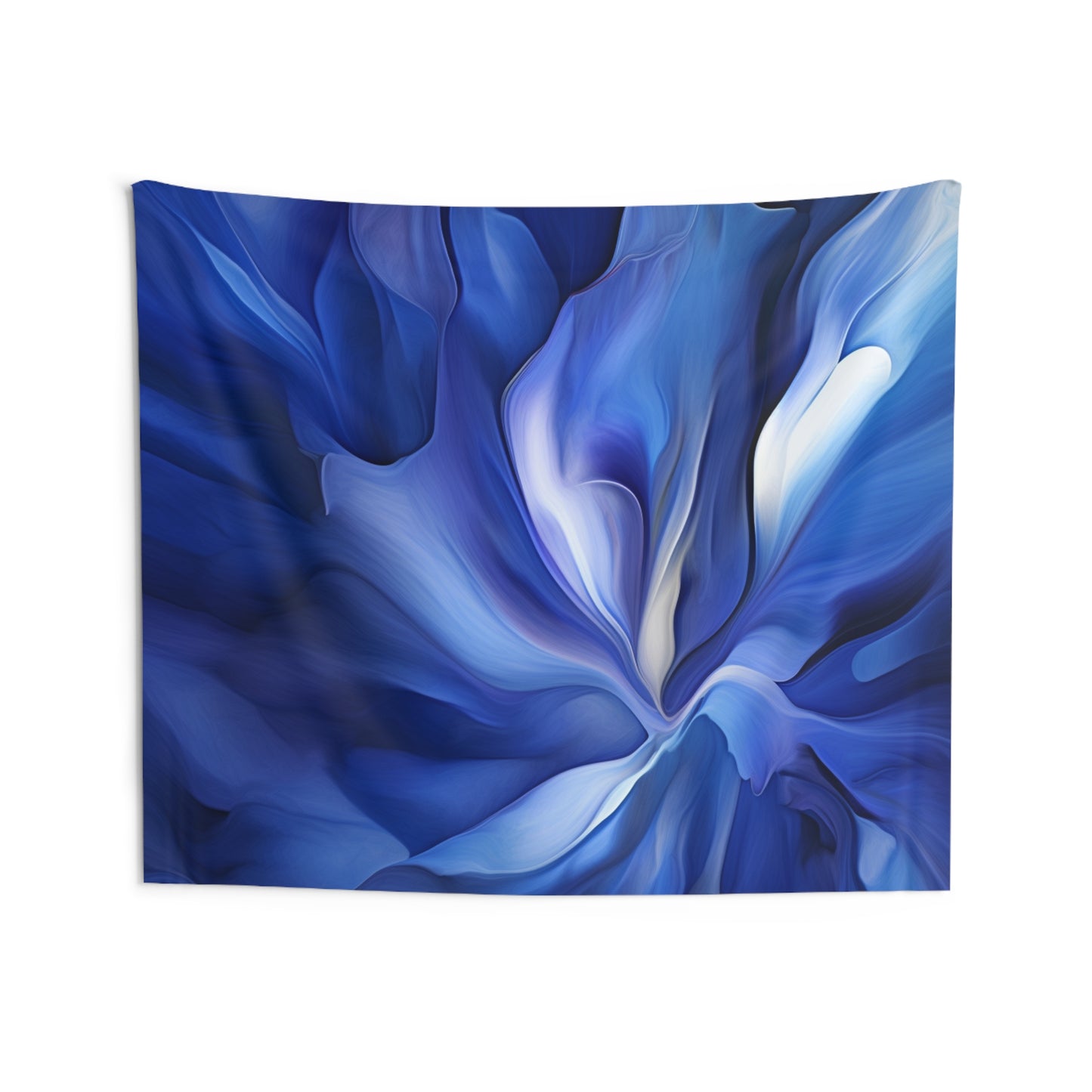 Indoor Wall Tapestries Abstract Blue Tulip 3