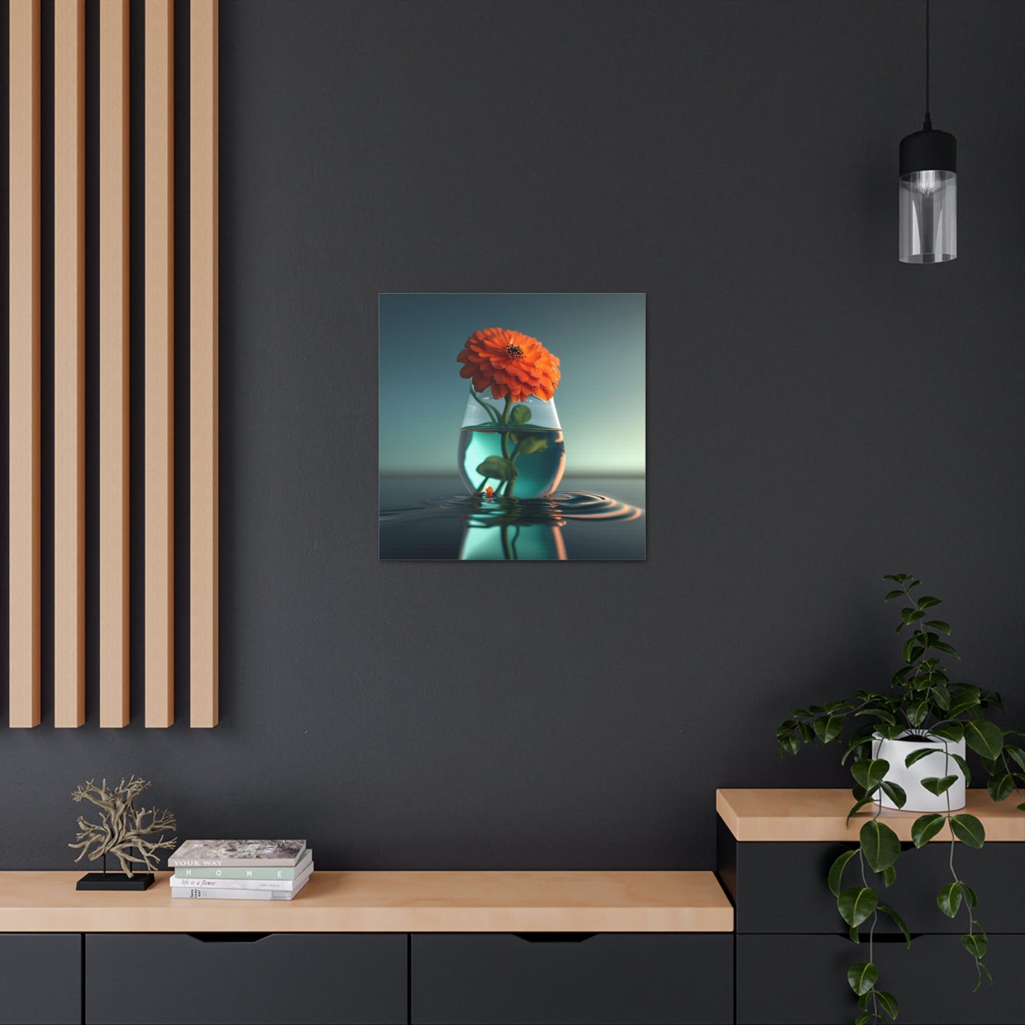 Canvas Gallery Wraps Orange Zinnia 1