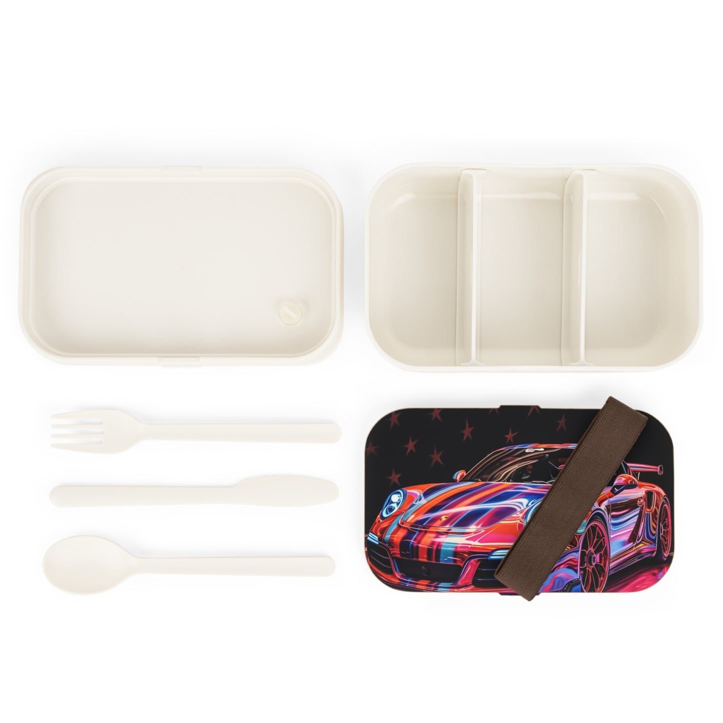 Bento Lunch Box American Flag Colored Porsche 4