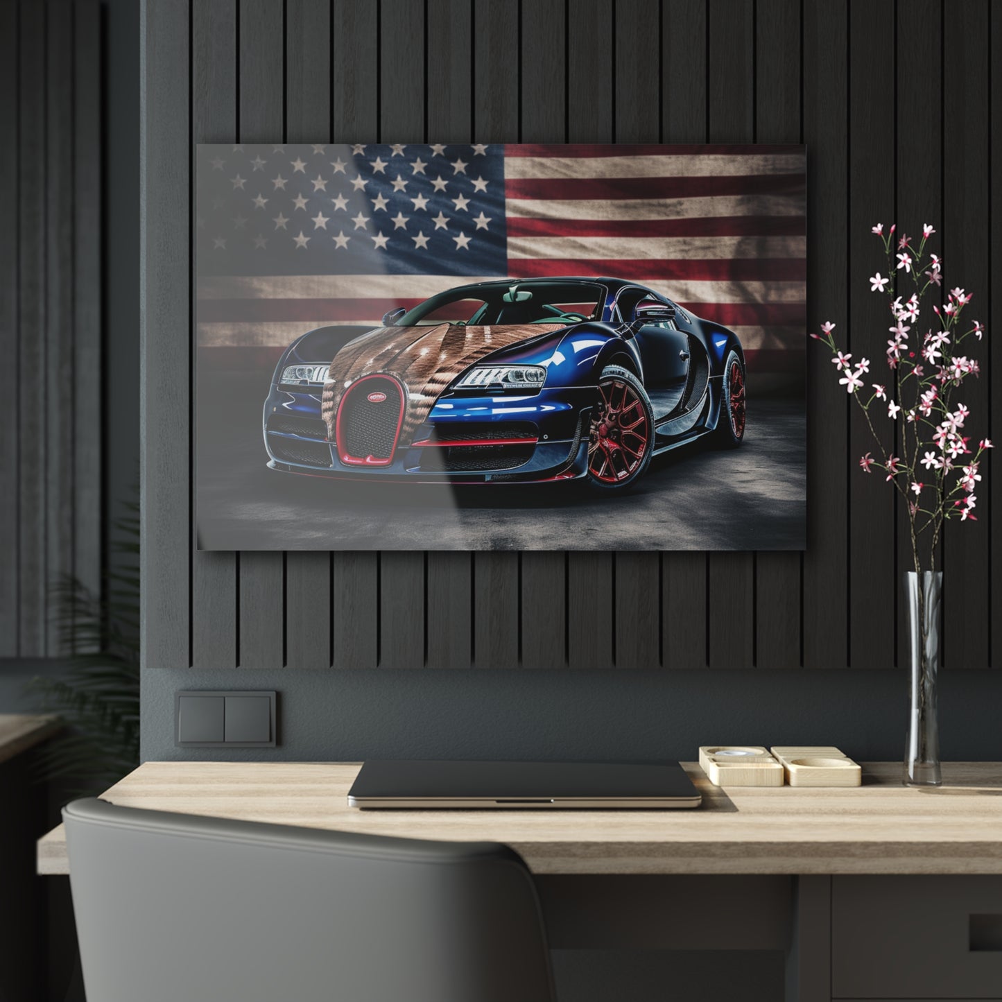 Acrylic Prints Bugatti American Flag 4