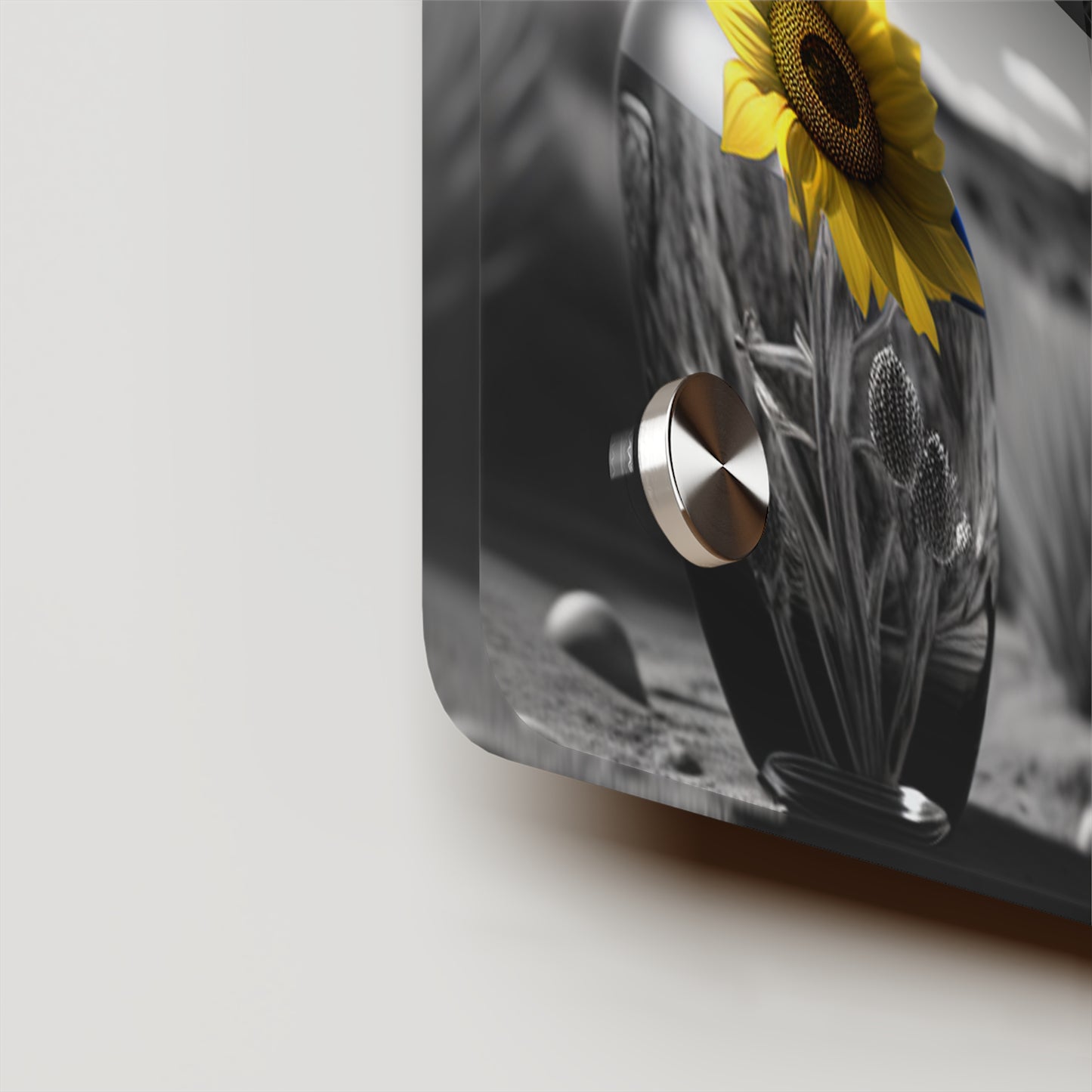 Acrylic Wall Art Panels Yellw Sunflower in a vase 5