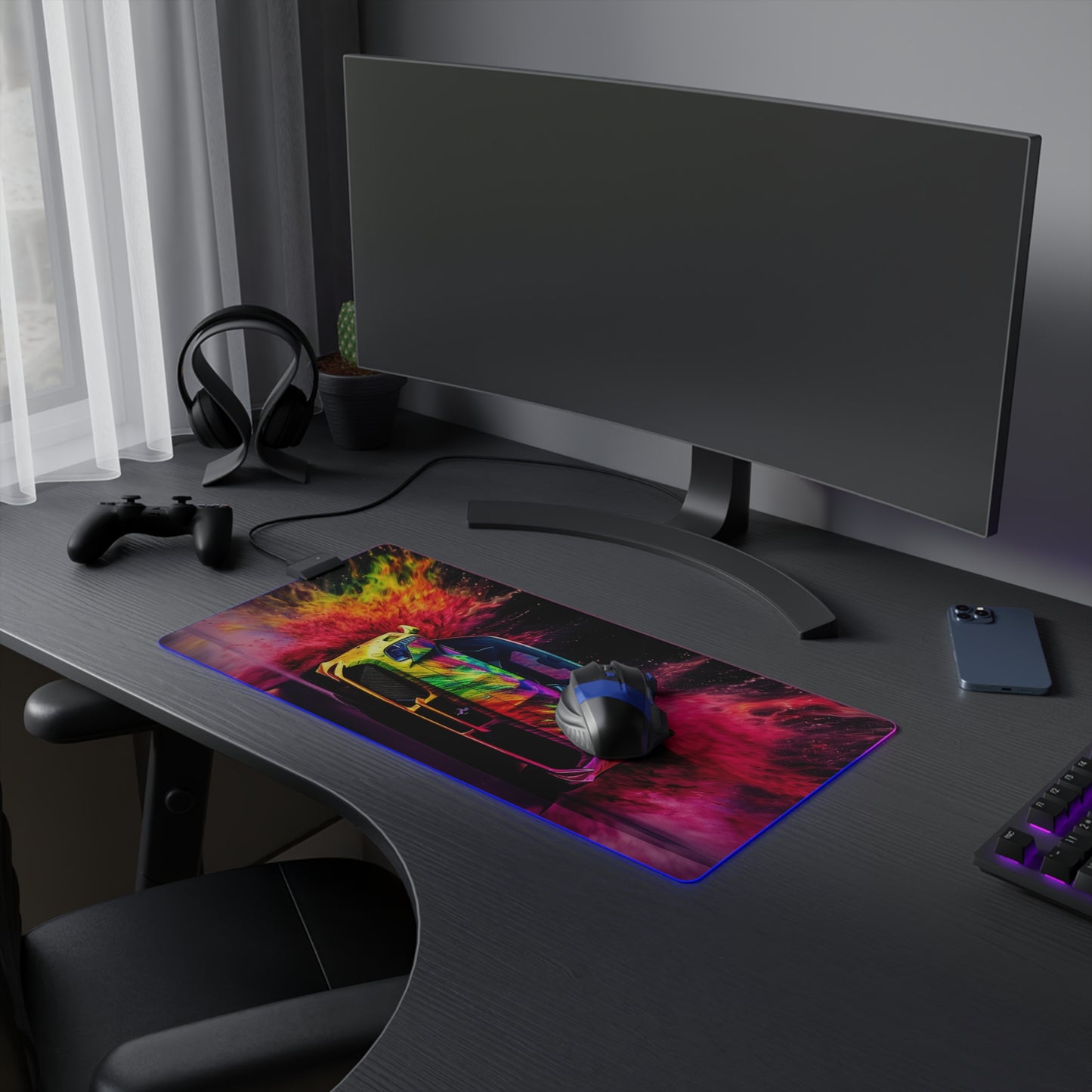 LED Gaming Mouse Pad Farrari Water 2