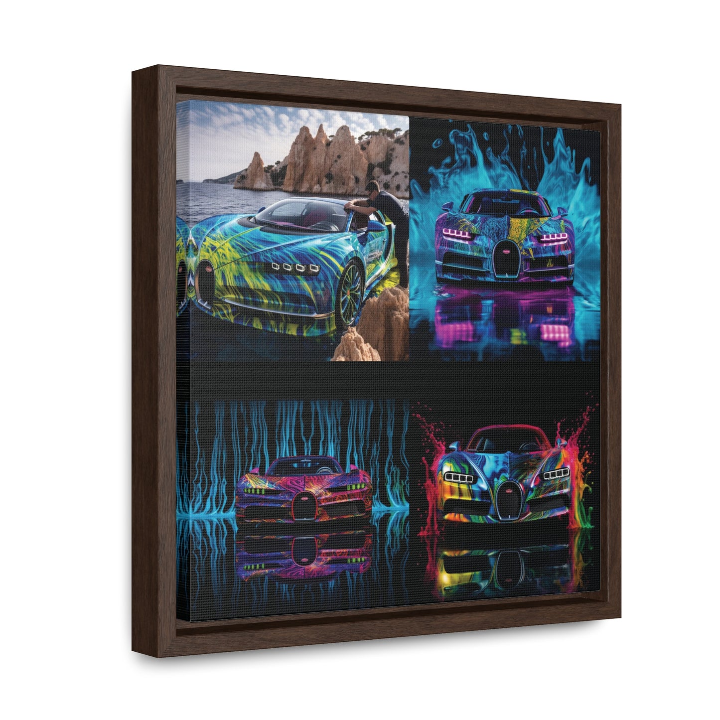 Gallery Canvas Wraps, Square Frame Bugatti Water 5