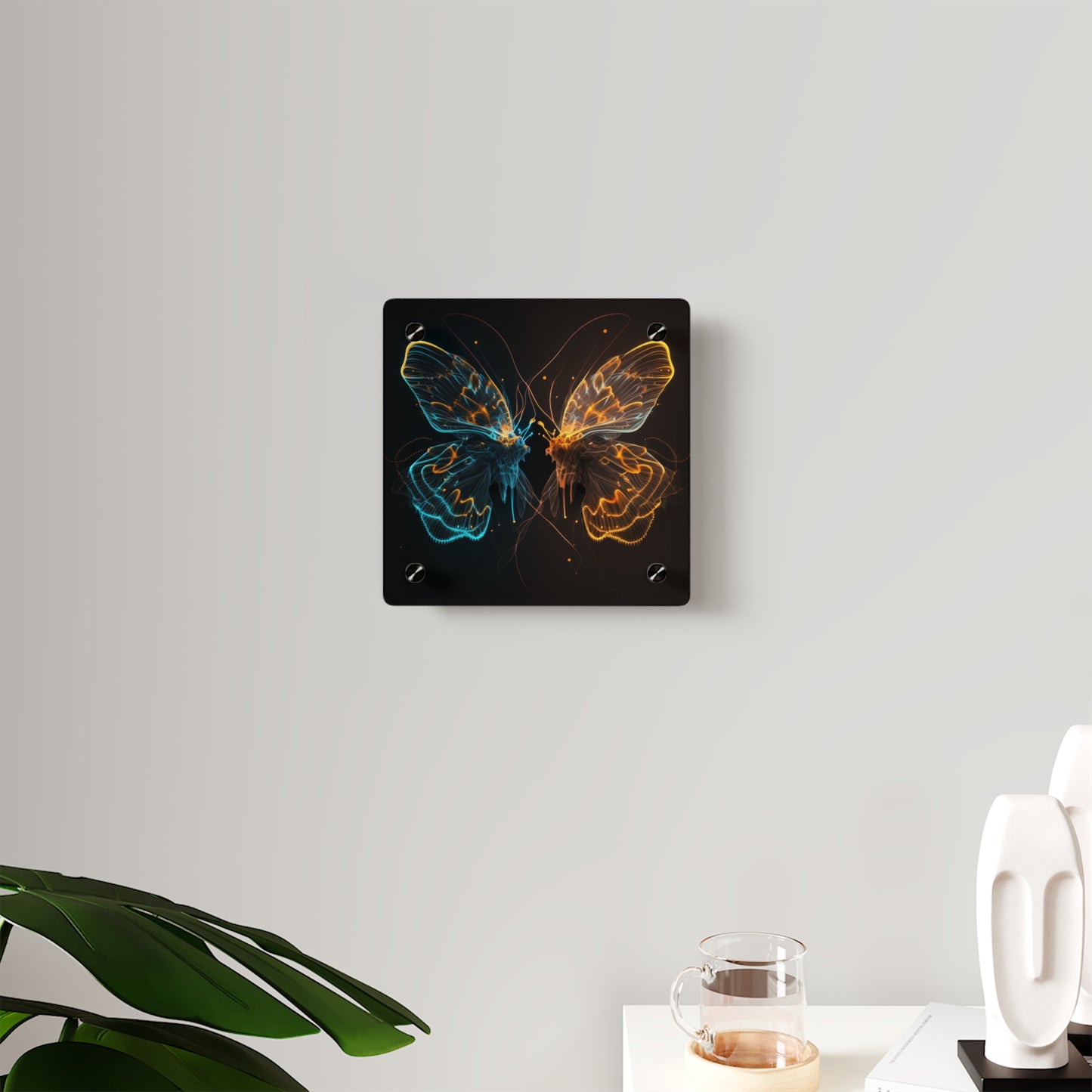 Acrylic Wall Art Panels Neon Glo Butterfly 1