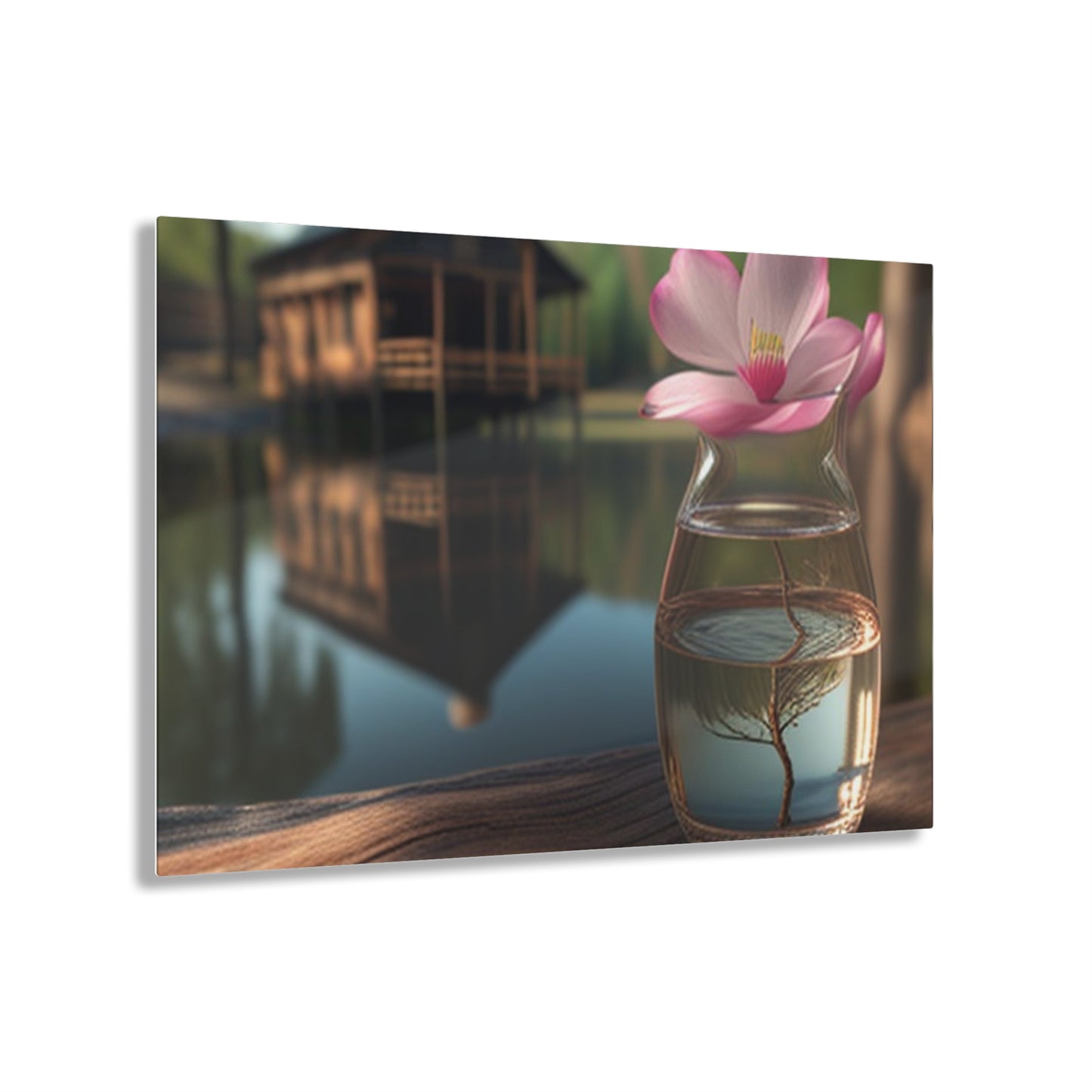 Acrylic Prints Magnolia in a Glass vase 1