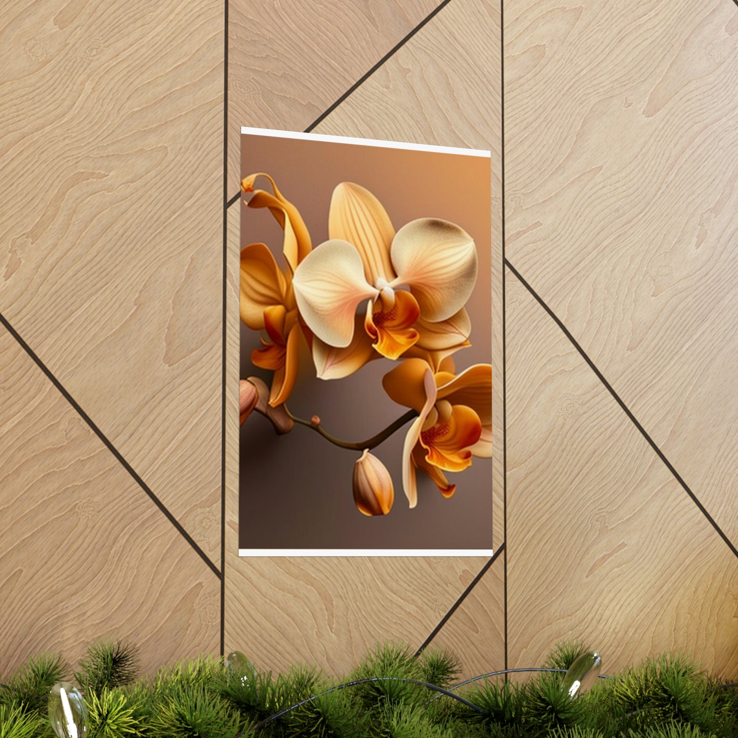 Premium Matte Vertical Posters orchid pedals 2