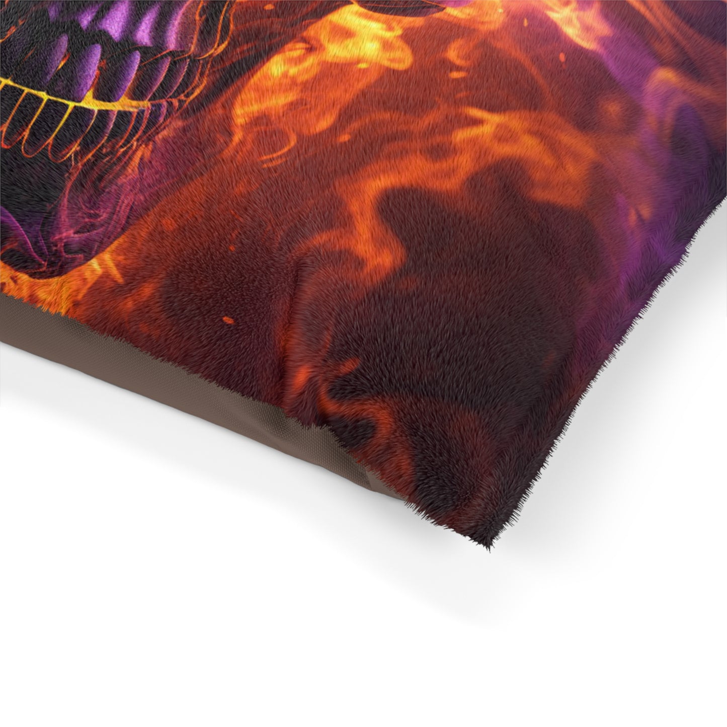 Pet Bed Skull Flames 3