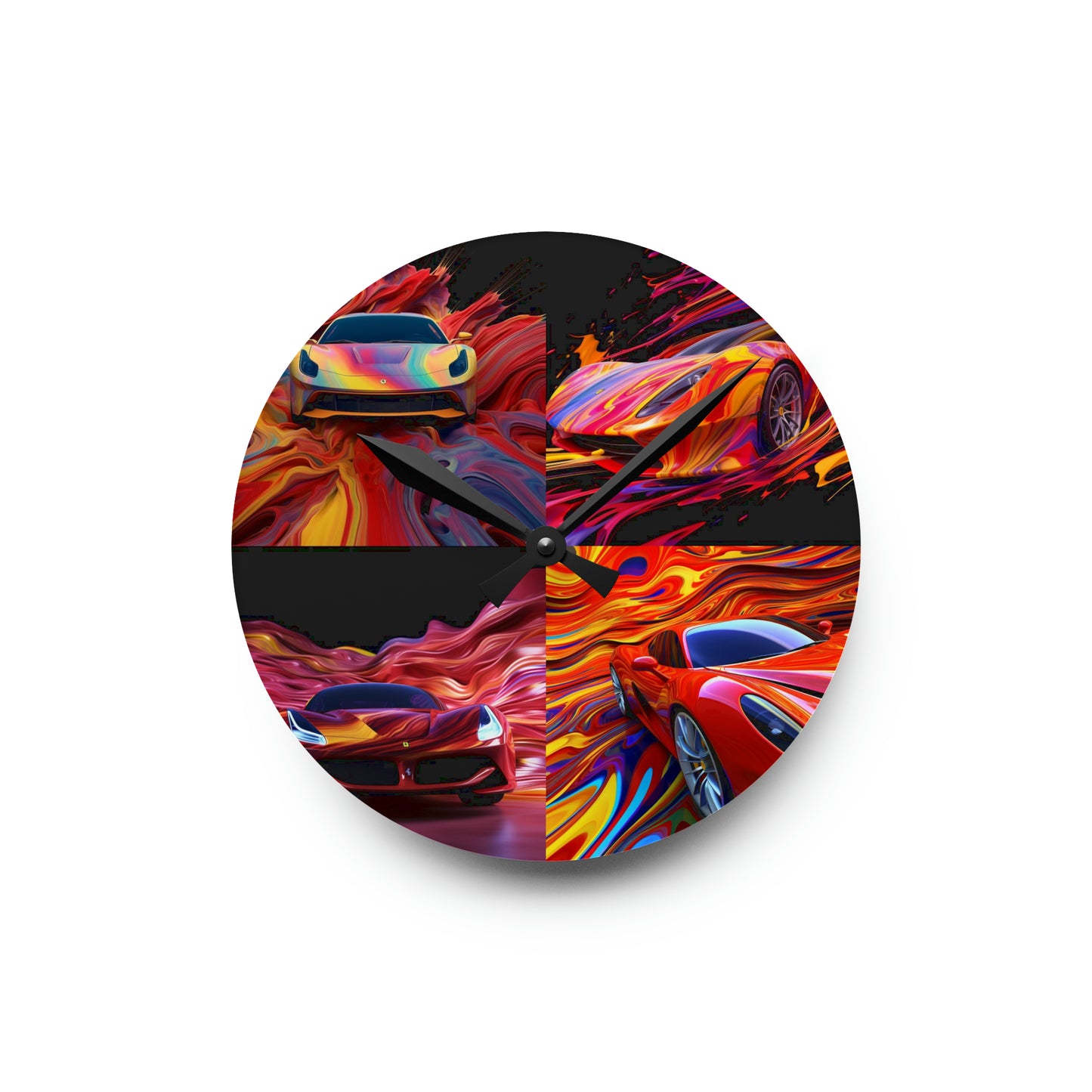 Acrylic Wall Clock Ferrari Water Fusion 5