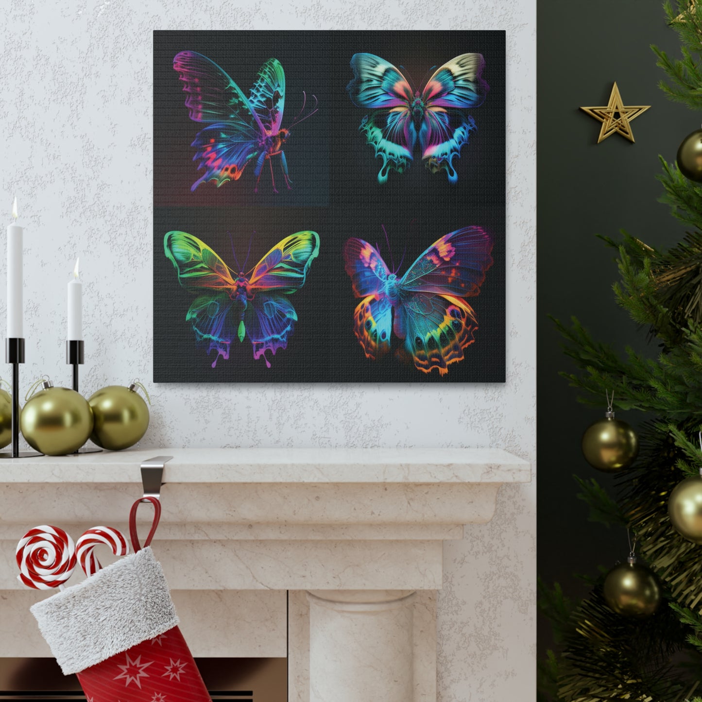 Canvas Gallery Wraps Raw Hyper Color Butterfly 5