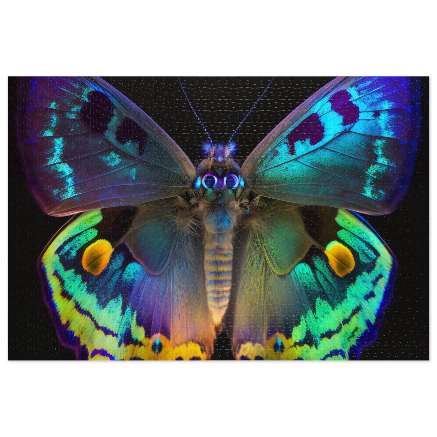 Jigsaw Puzzle (30, 110, 252, 500,1000-Piece) Neon Hue Butterfly 4