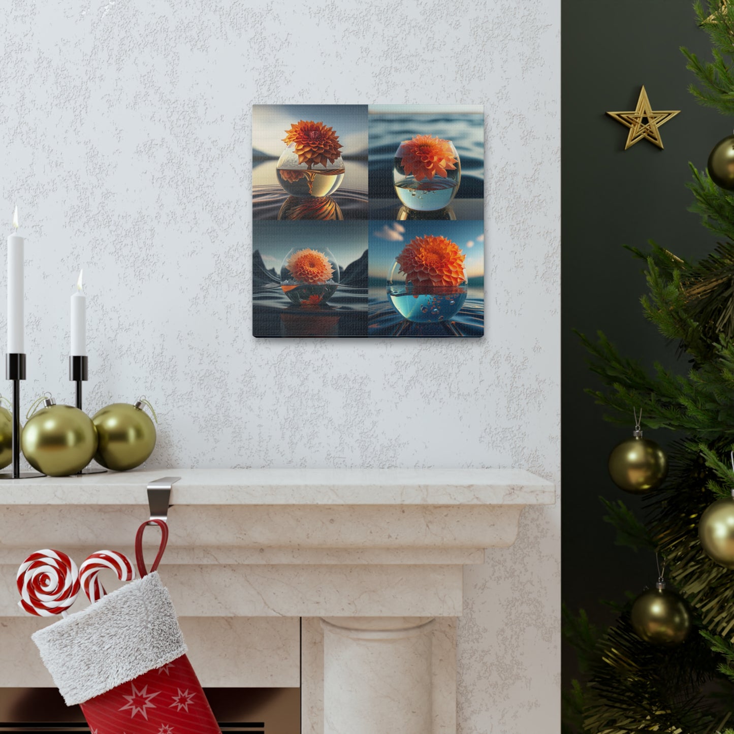 Canvas Gallery Wraps Dahlia Orange 5