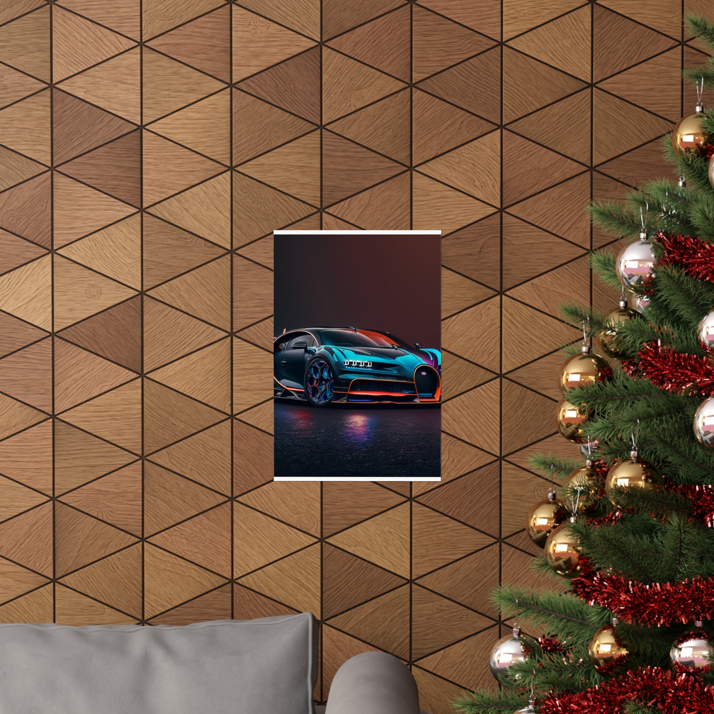 Premium Matte Vertical Posters Bugatti Chiron Super 1