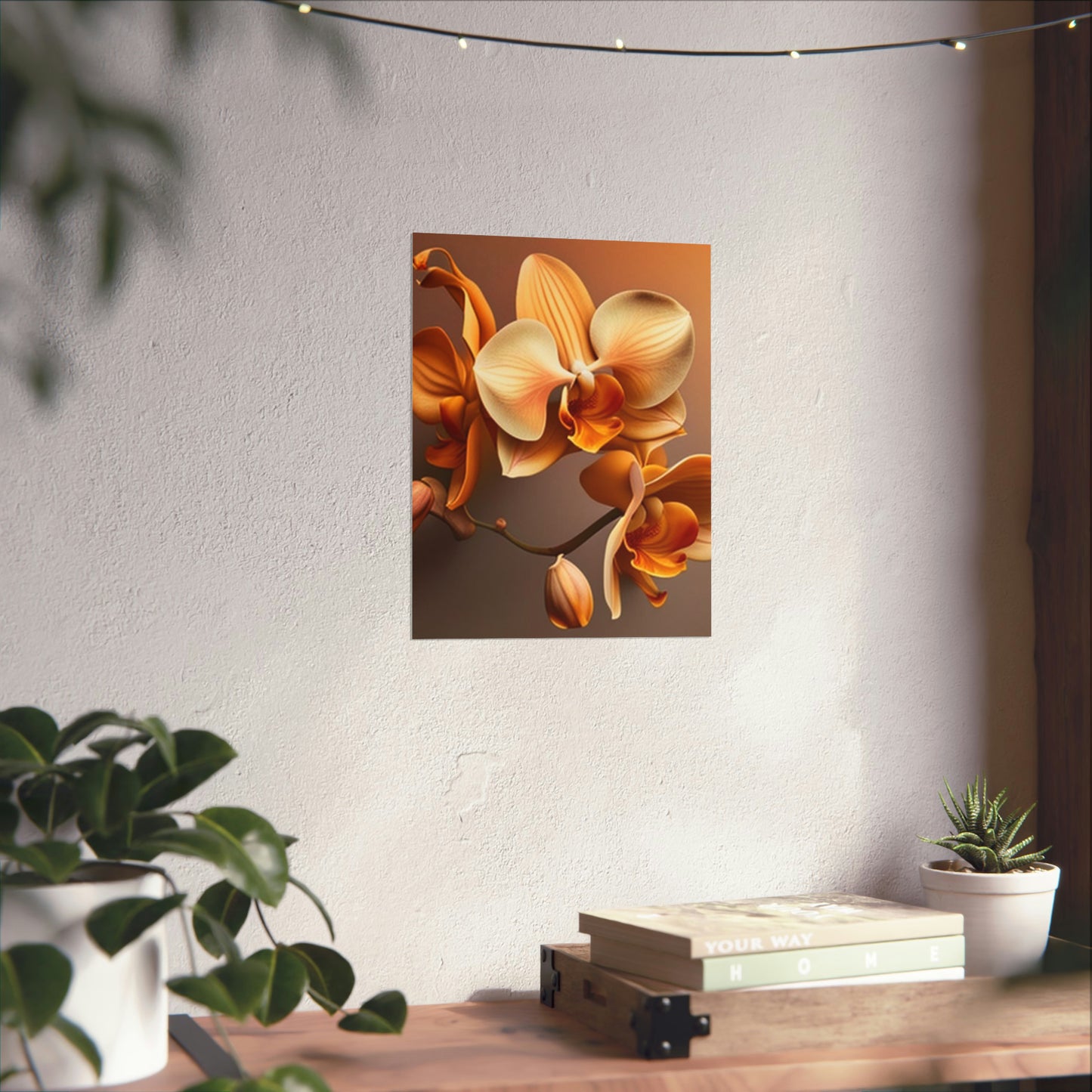 Premium Matte Vertical Posters orchid pedals 2