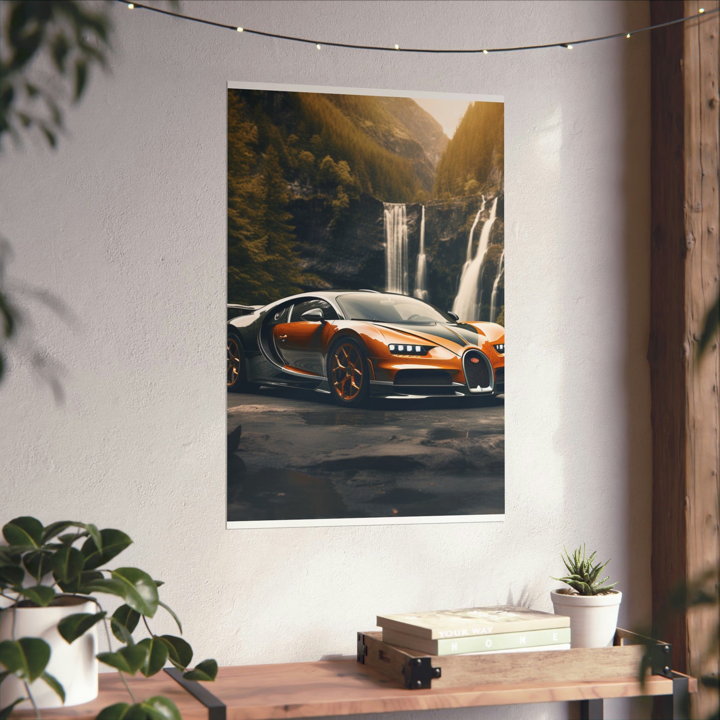 Premium Matte Vertical Posters Bugatti Waterfall 3