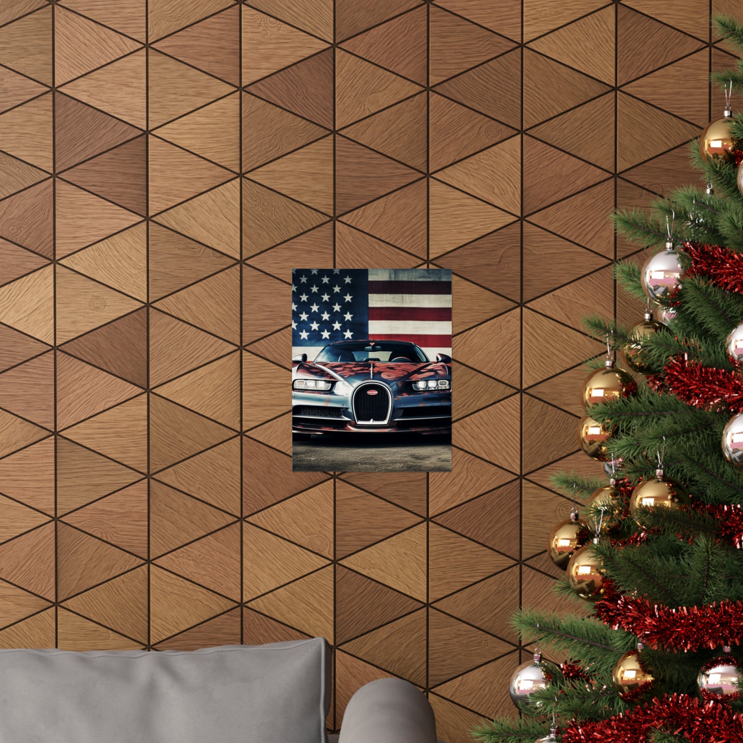 Premium Matte Vertical Posters Bugatti Flag 3