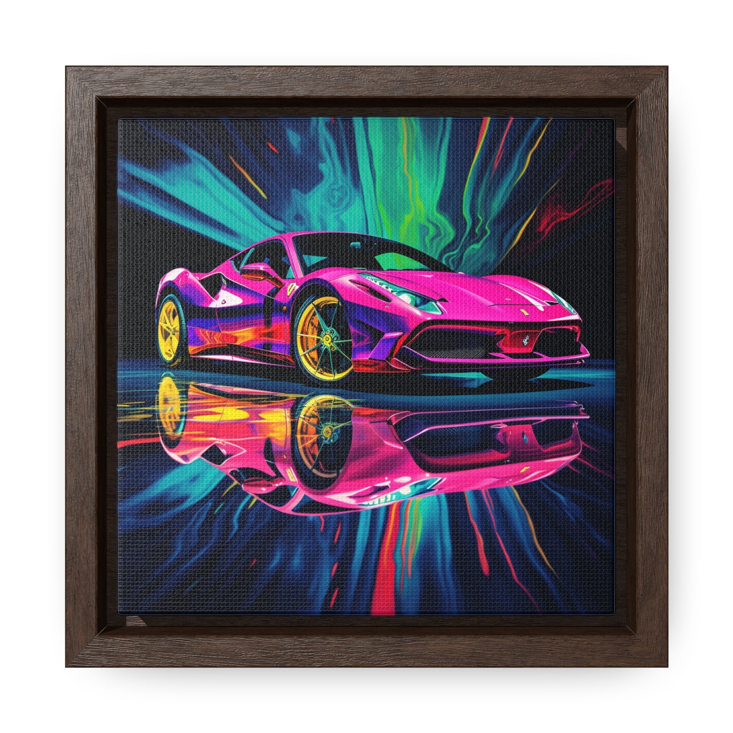 Gallery Canvas Wraps, Square Frame Pink Ferrari Macro 4