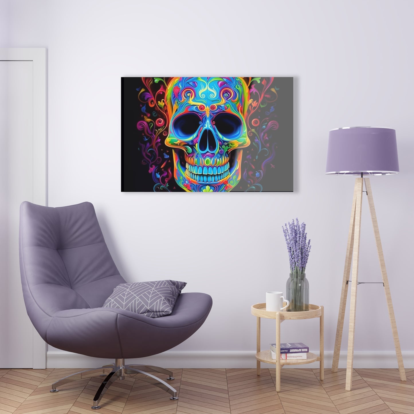 Acrylic Prints Macro Skull Color 4