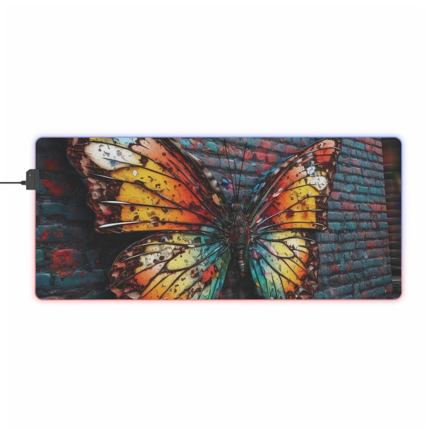 LED Gaming Mouse Pad Liquid Street Butterfly 2