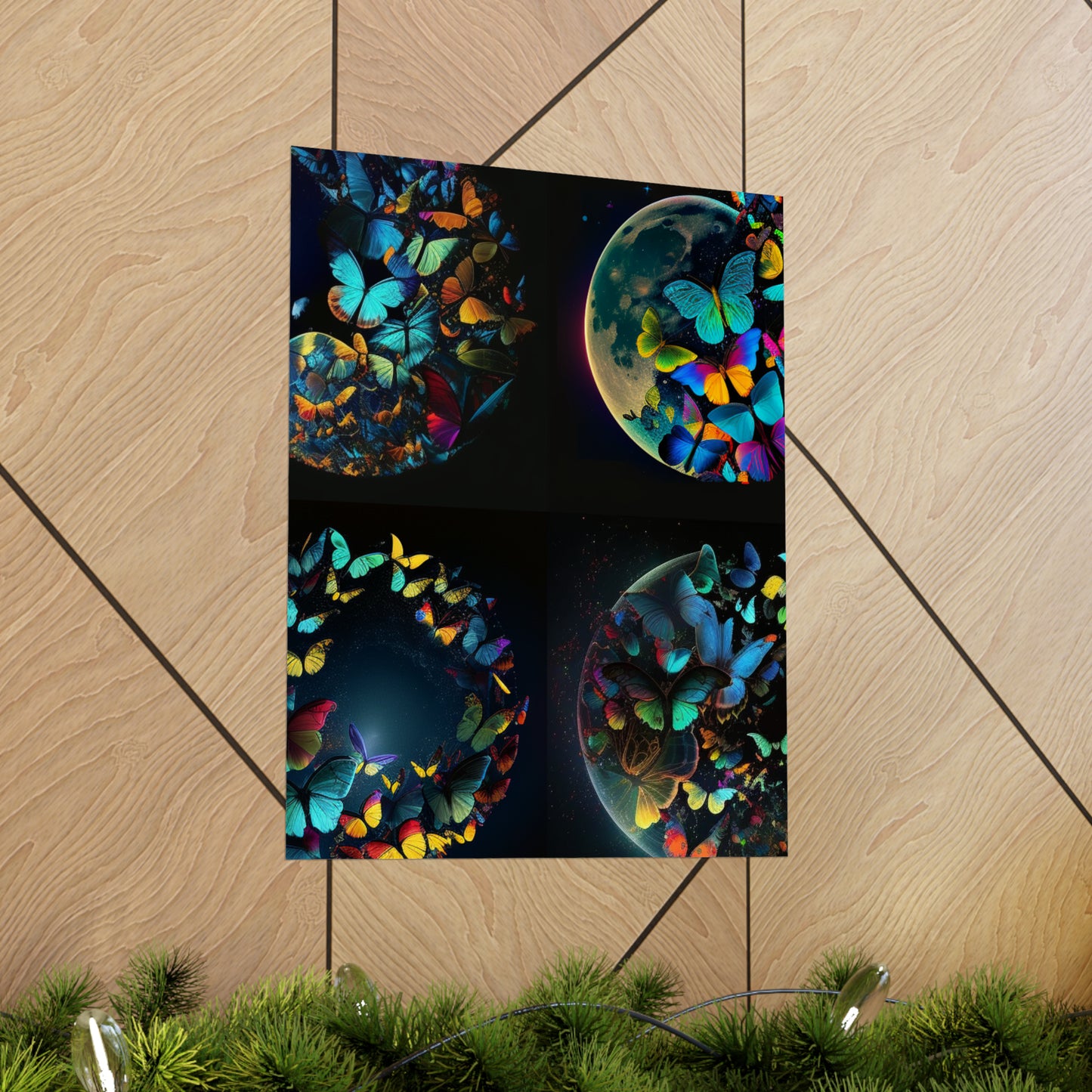 Premium Matte Vertical Posters Moon Butterfly 5