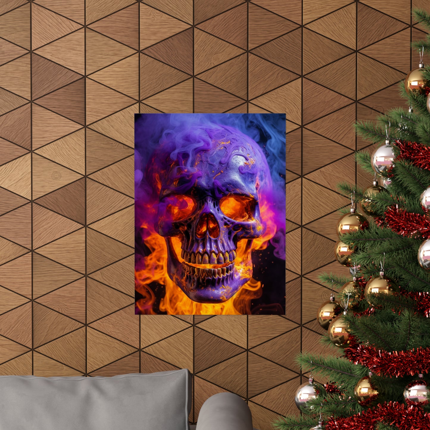 Premium Matte Vertical Posters Macro Skull 1