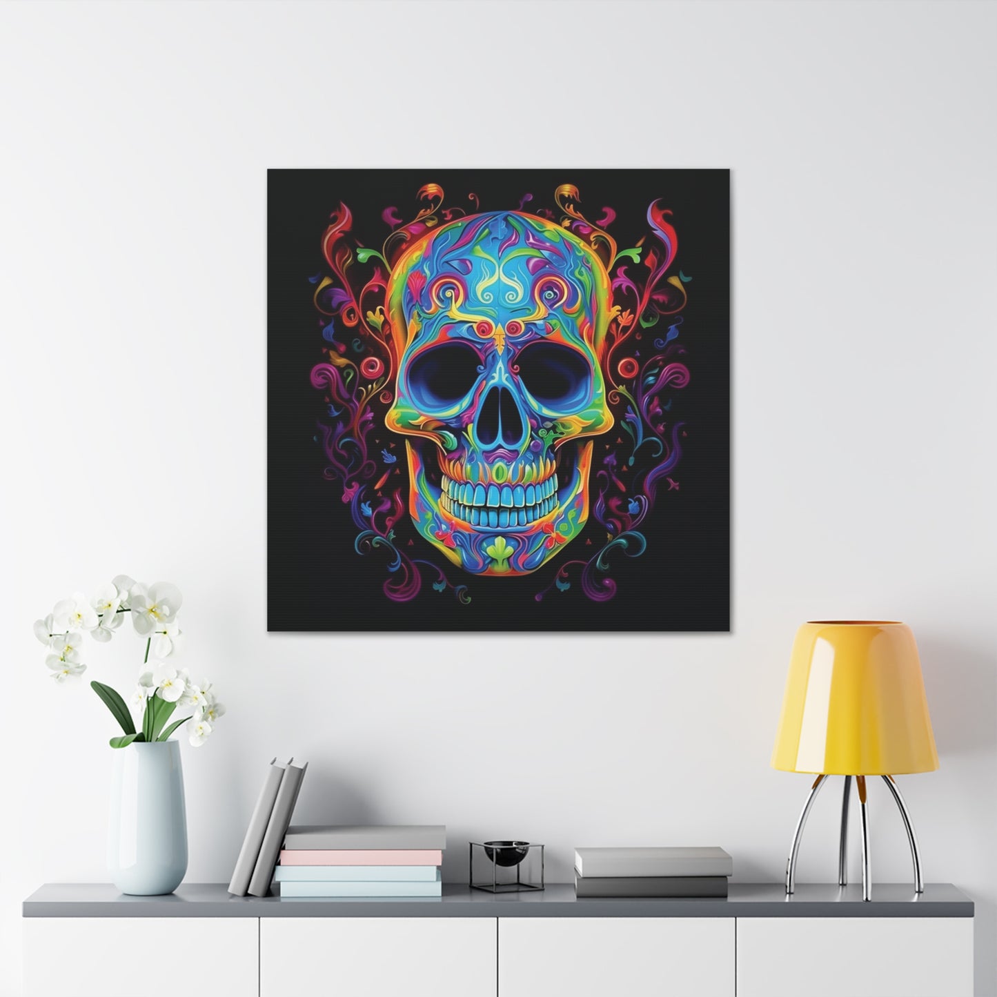 Canvas Gallery Wraps Macro Skull Color 4