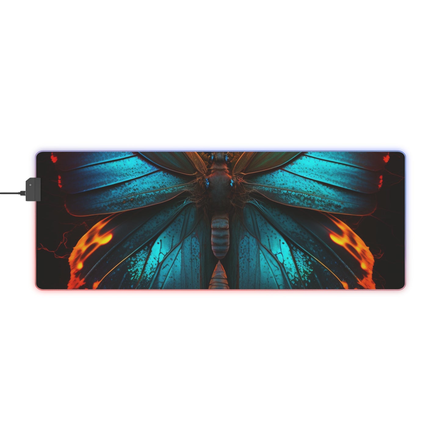 LED Gaming Mouse Pad Neon Butterfly Flair 3