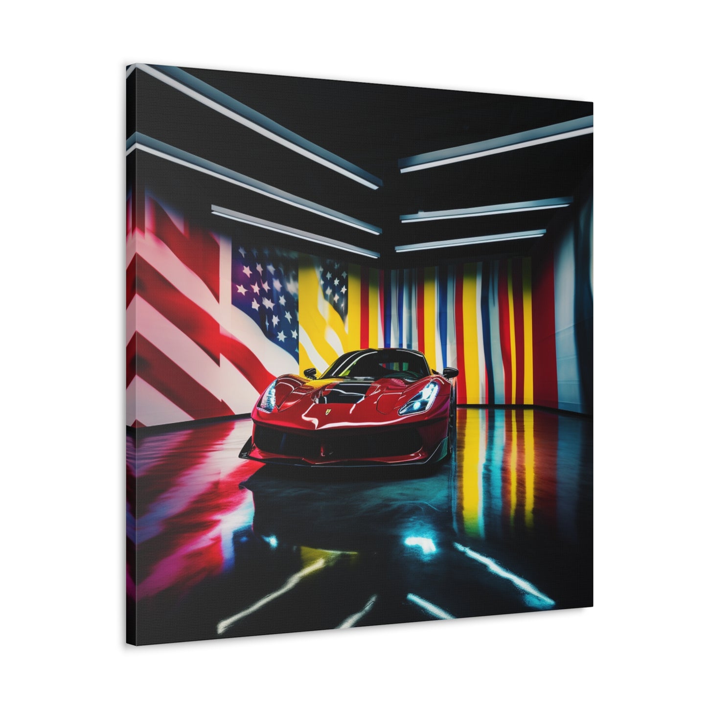 Canvas Gallery Wraps Macro Flag Ferrari 2