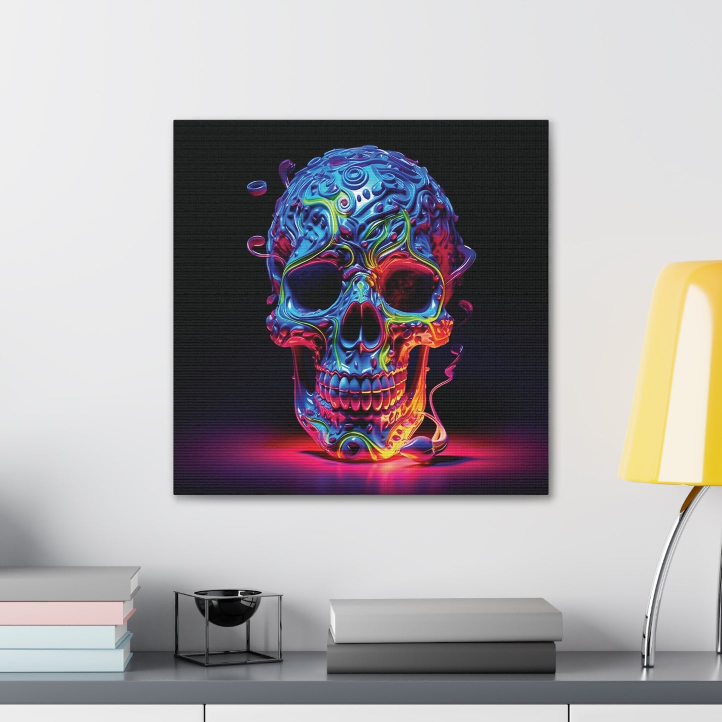 Canvas Gallery Wraps Macro Skull Color 3