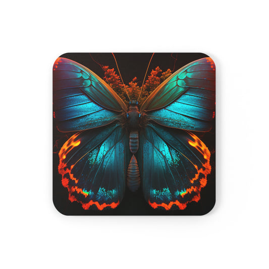 Corkwood Coaster Set Neon Butterfly Flair 3